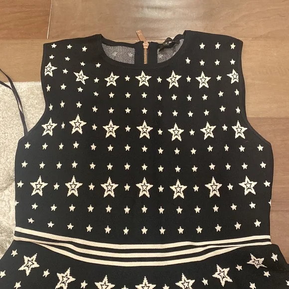 Ted Baker Black and White Star Midi Dress - Picture 2 of 6